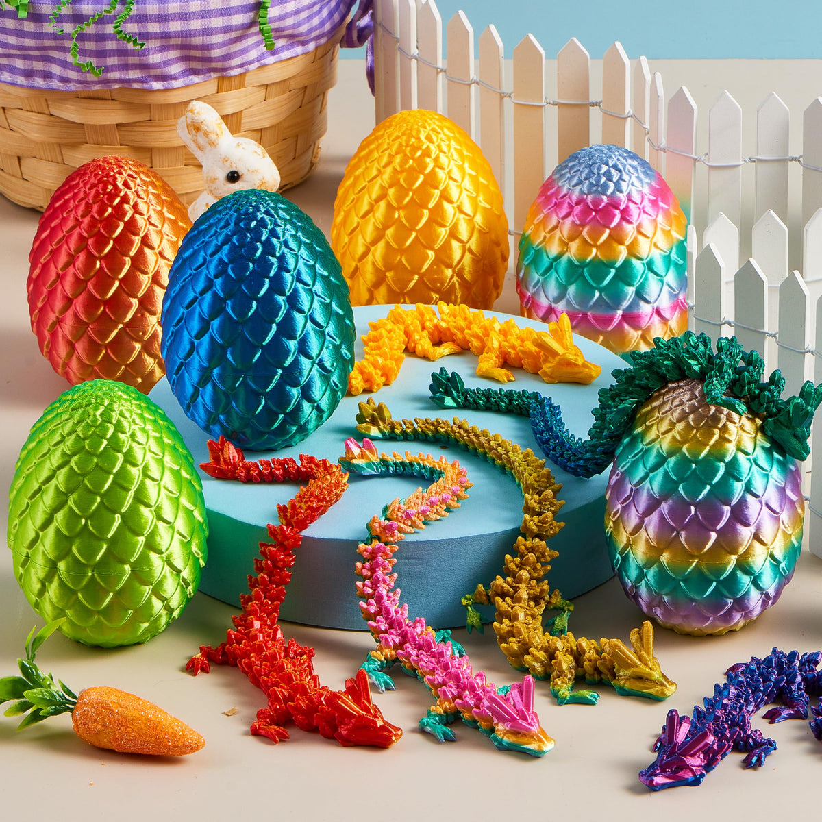 JOYIN 7-8in dragon inside a detailed egg, ideal for display and imaginative play
