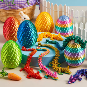 JOYIN 7-8in dragon inside a detailed egg, ideal for display and imaginative play
