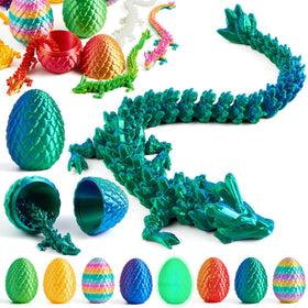 JOYIN 8-pack dragon eggs with open interior, revealing a dragon inside for Easter hunts