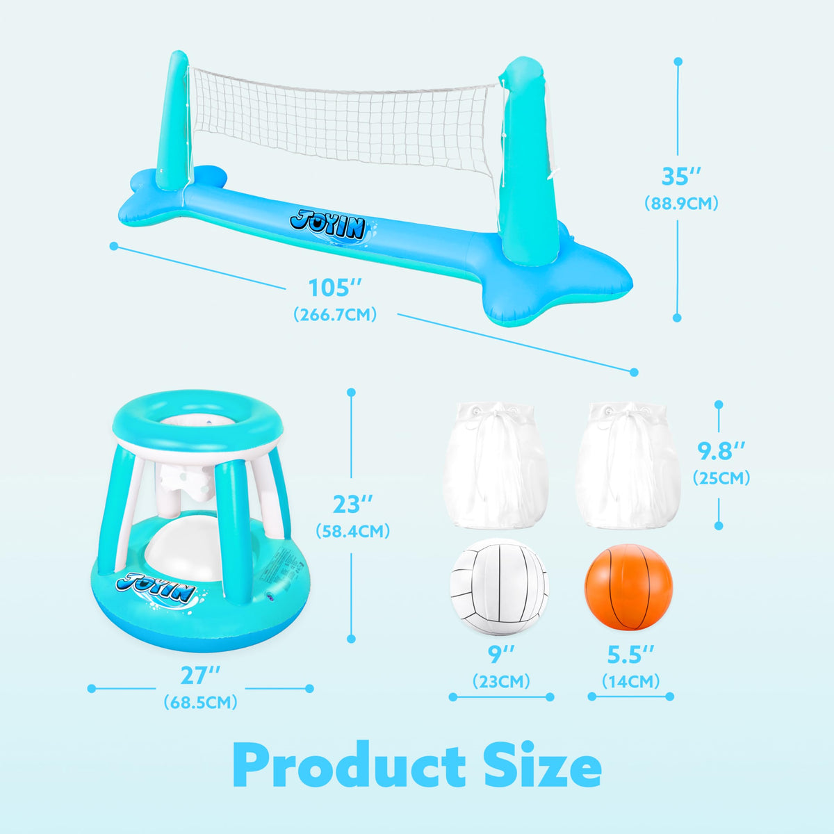 JOYIN all-in-one pool float set ready for easy setup