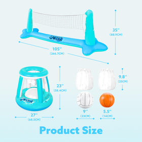 JOYIN all-in-one pool float set ready for easy setup