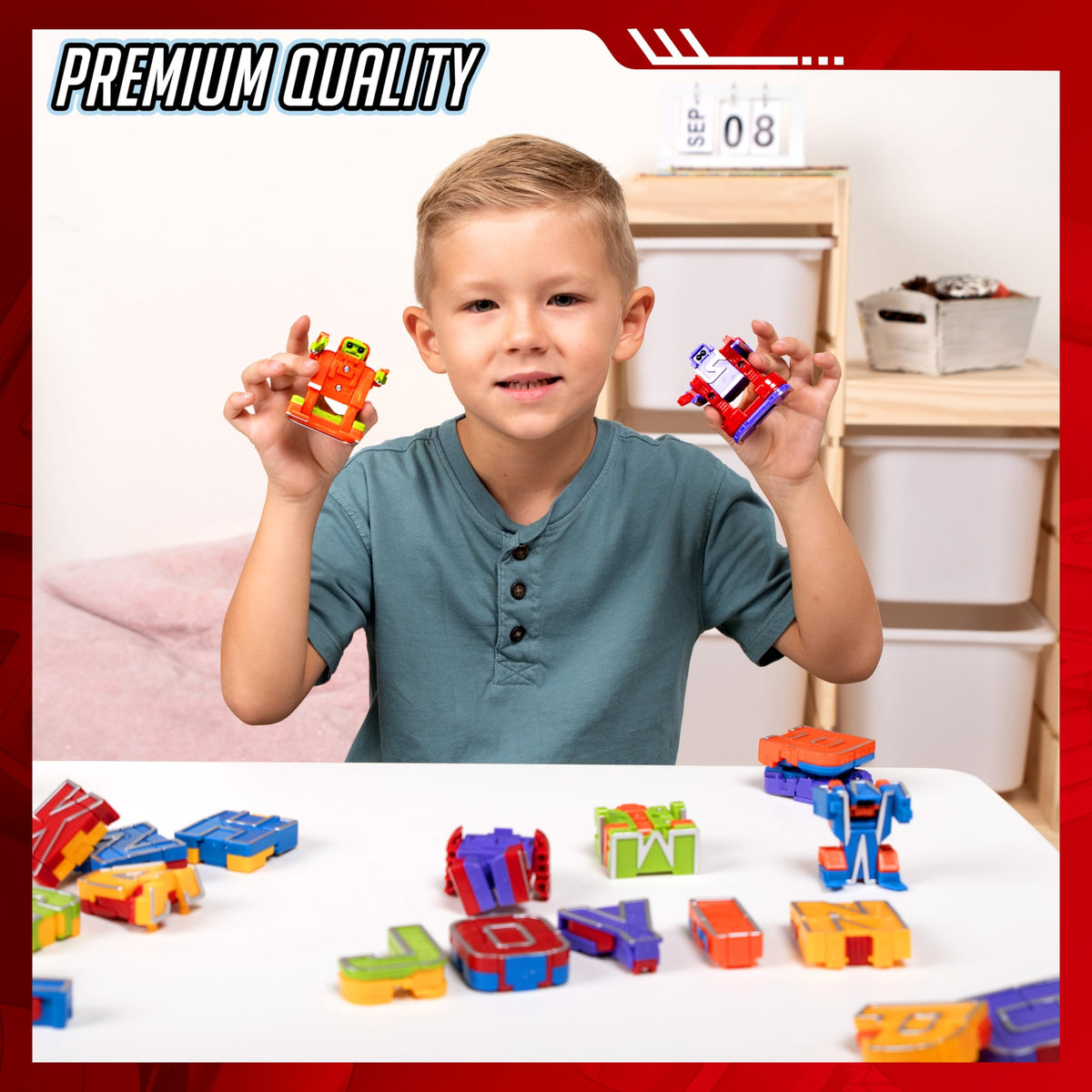 JOYIN Alphabet Robots classroom-prize image suggests educational rewards that motivate kids.