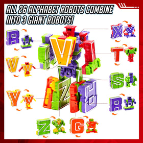 JOYIN Alphabet Robots digit detachability enables creative robot-letters play and exploration.
