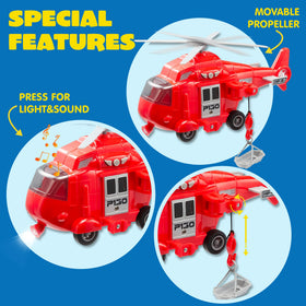 JOYIN ambulance front view demonstrates versatile rescue play with bright lights.