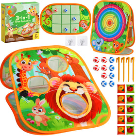 JOYIN 3-in-1 animal bean bag toss board folded for easy storage and quick setup.