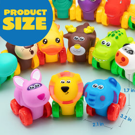 JOYIN cartoon animal cars pack designed for little hands during water play.