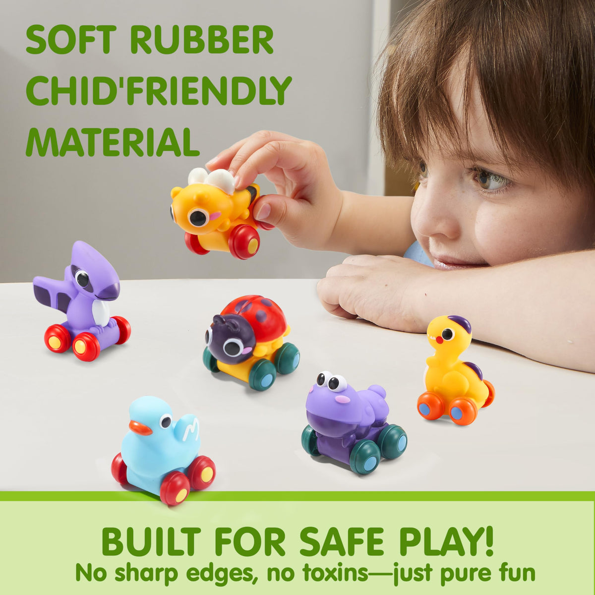 JOYIN Animal Cars frog bath toy supports fine motor play and exploration