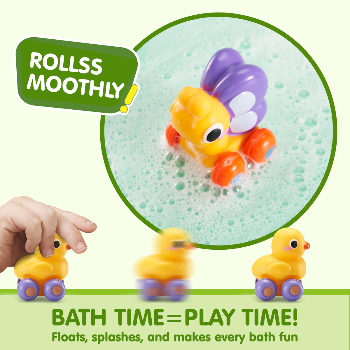 JOYIN Animal Cars pufferfish bath toy with smooth axles for easy water play
