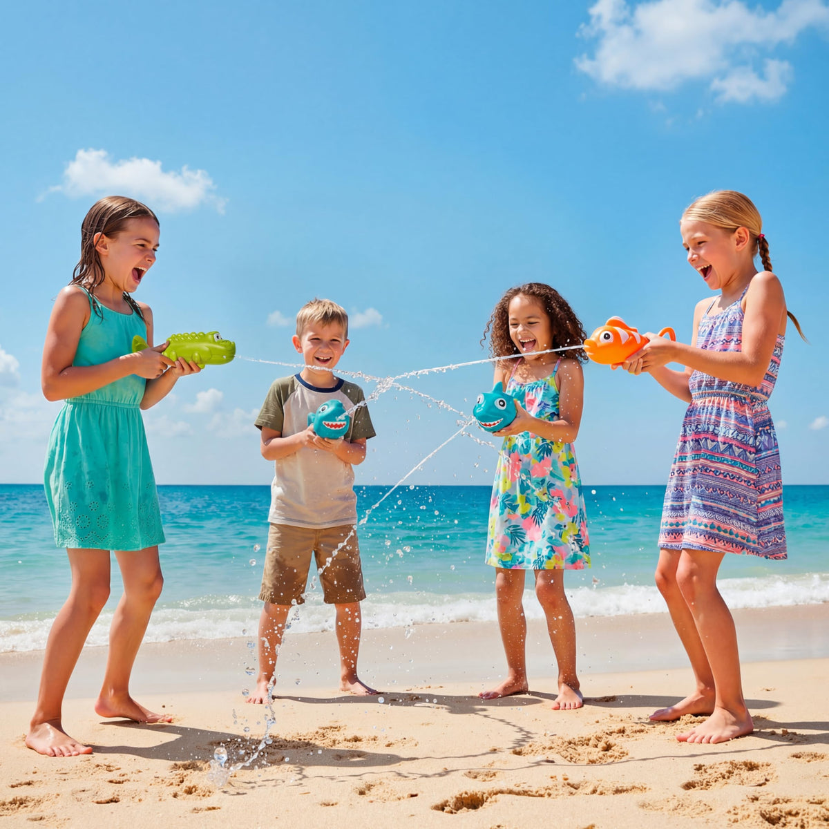 JOYIN 7.5-inch water guns extend up to 11 inches for versatile play.