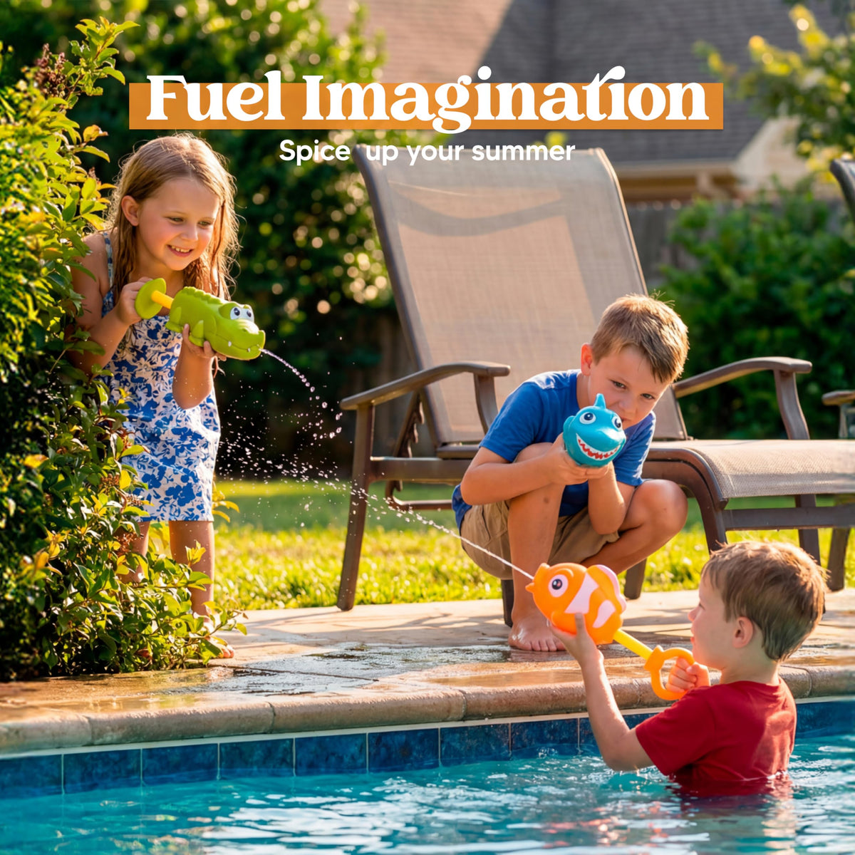 JOYIN water gun, easy-fill cover for quick refills during games.