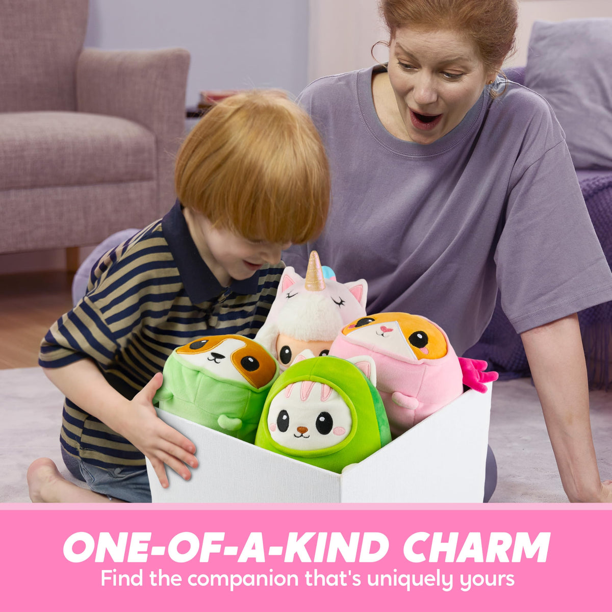 JOYIN axolotl-cat plush versatile cuddle companion for playtime, bedtime, and travel