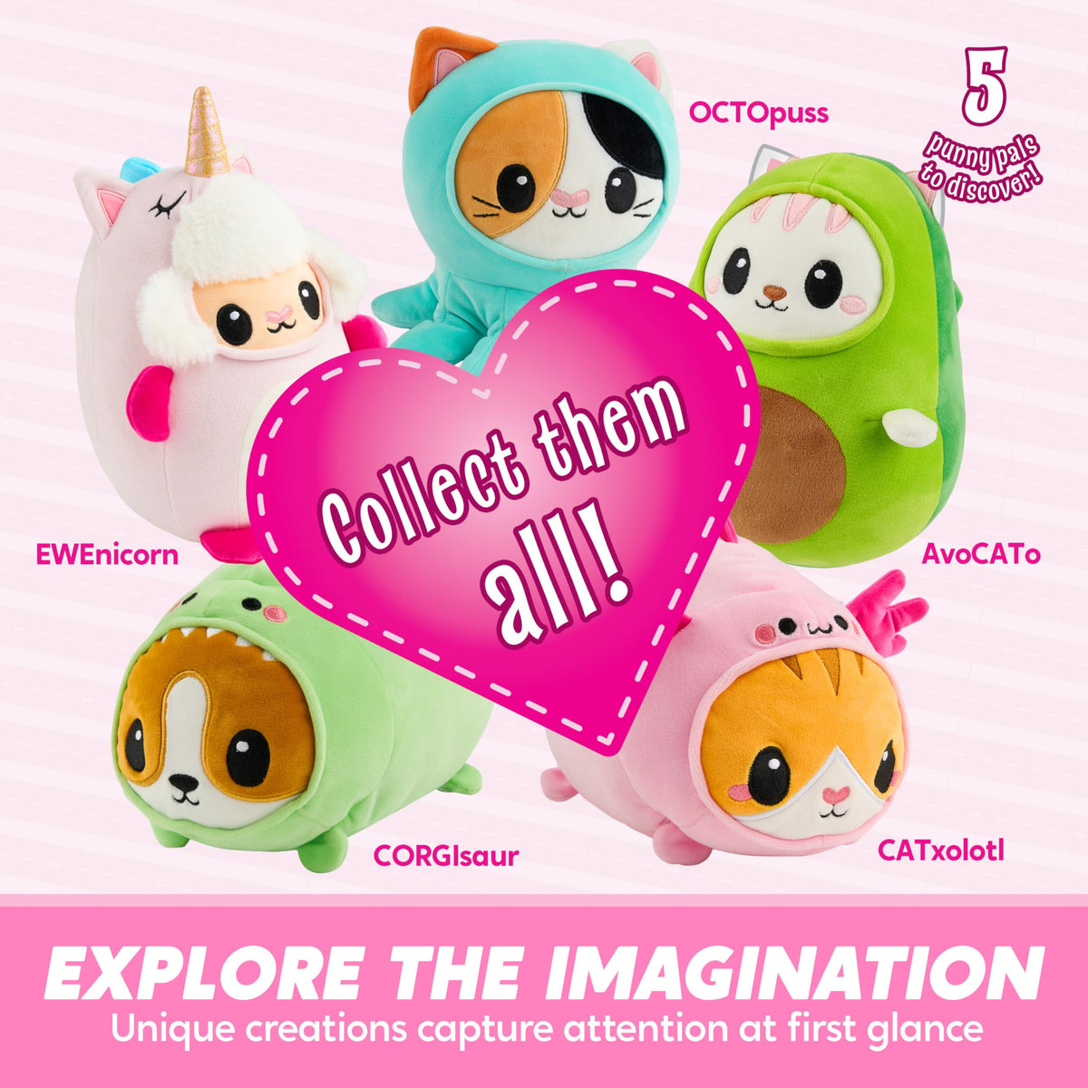JOYIN axolotl-cat plush soft fabric close-up emphasizes ultra-soft hug factor