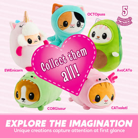 JOYIN axolotl-cat plush soft fabric close-up emphasizes ultra-soft hug factor