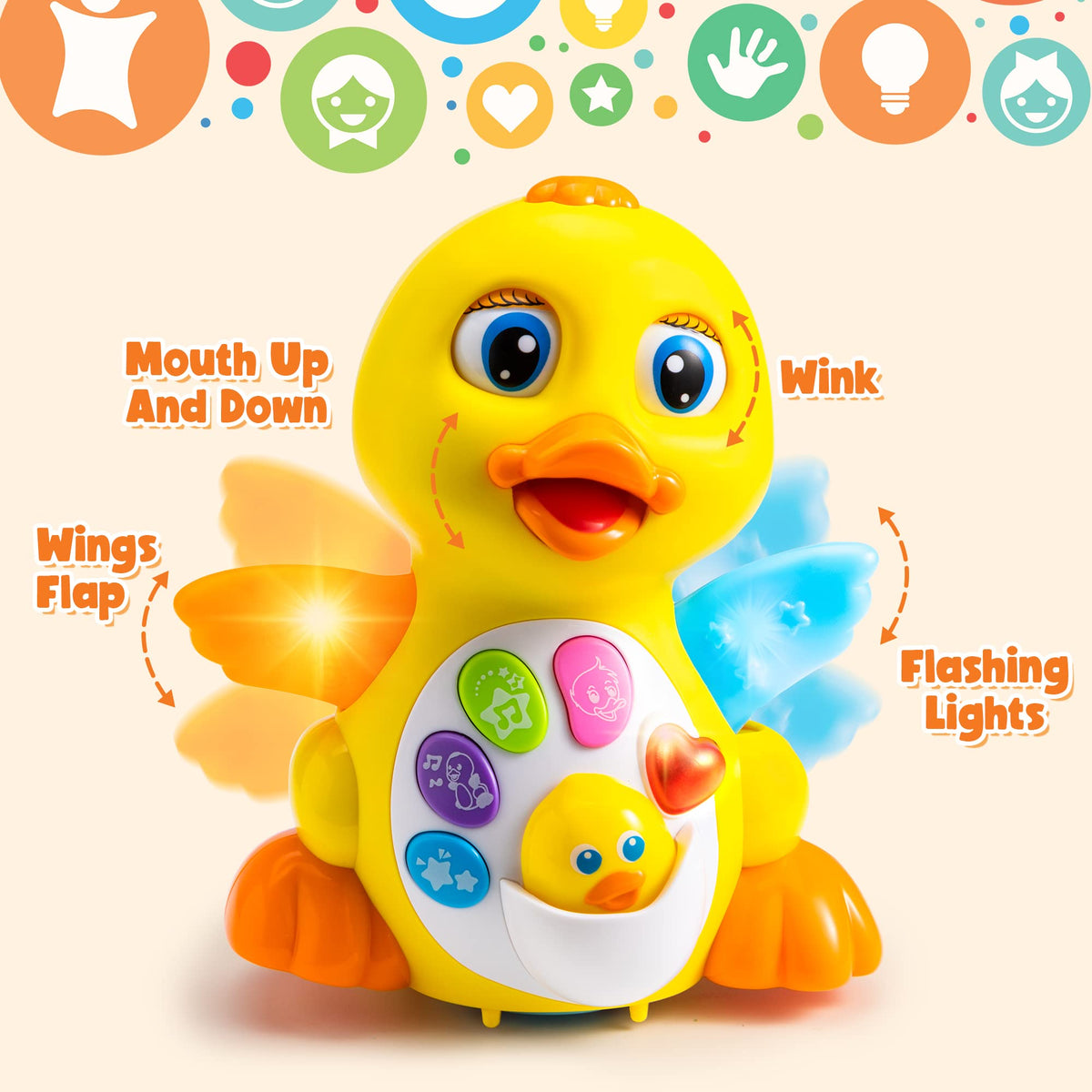 JOYIN duck head button enables dancing with lights and motion.