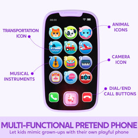 JOYIN baby learning phone adds animal sounds for listening play sessions.