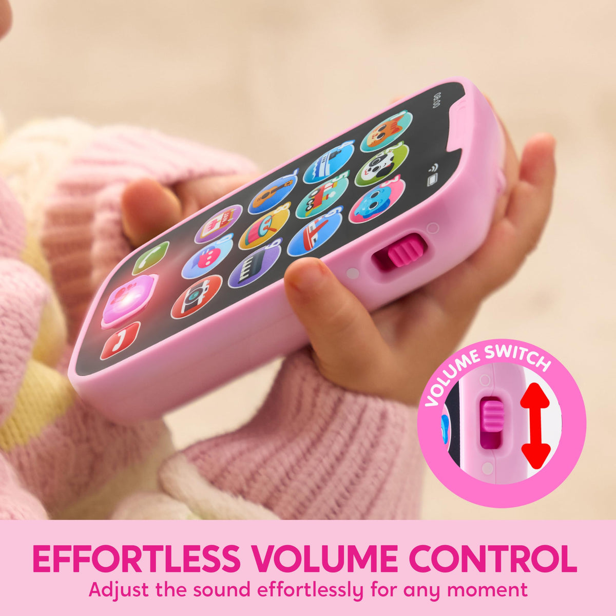 JOYIN Baby Learning Phone remote showing channel keys for pretend TV control