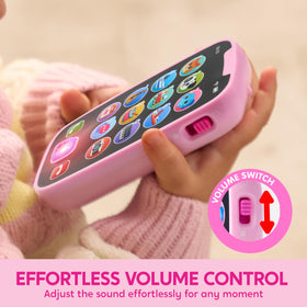 JOYIN Baby Learning Phone remote showing channel keys for pretend TV control
