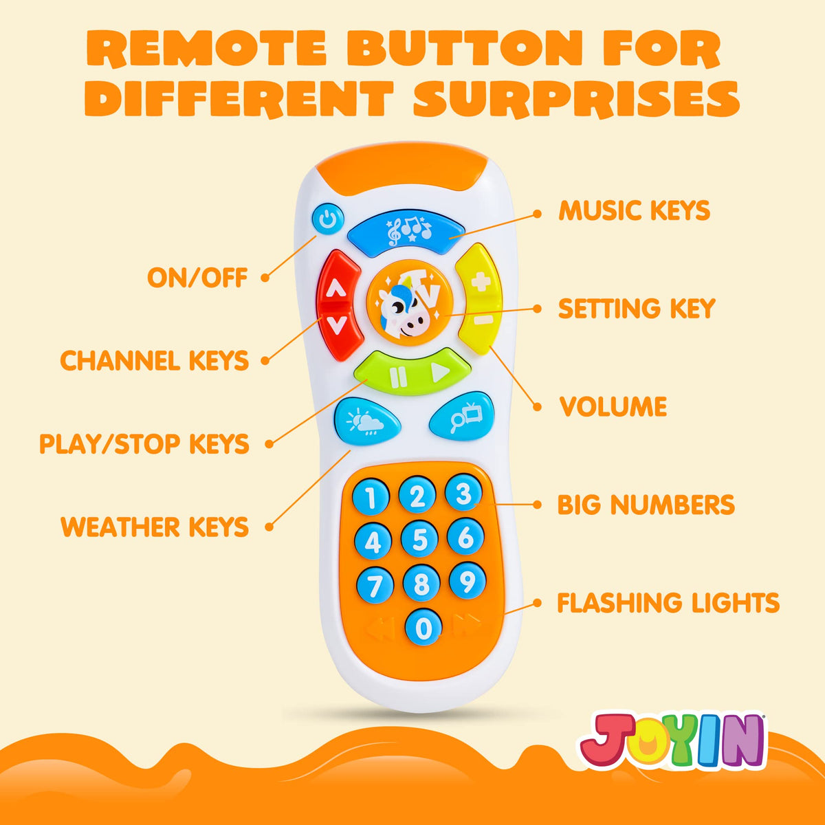 JOYIN baby phone designed for small hands to improve grip and dexterity.