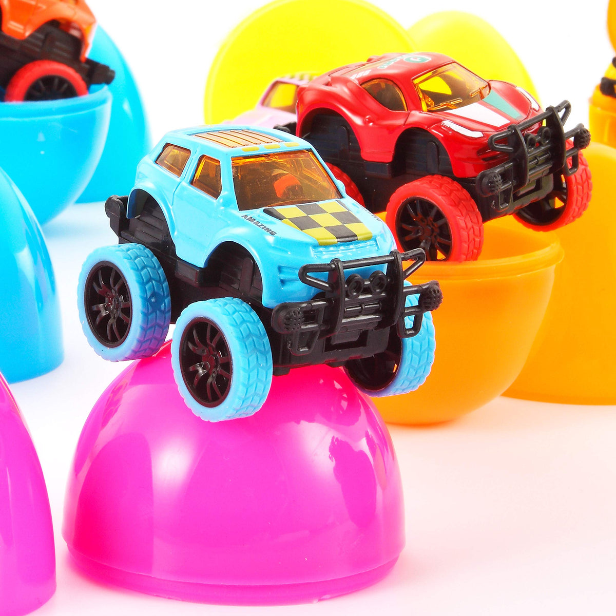 JOYIN basket-stuffer monster car, delivers playful motion across carpet.