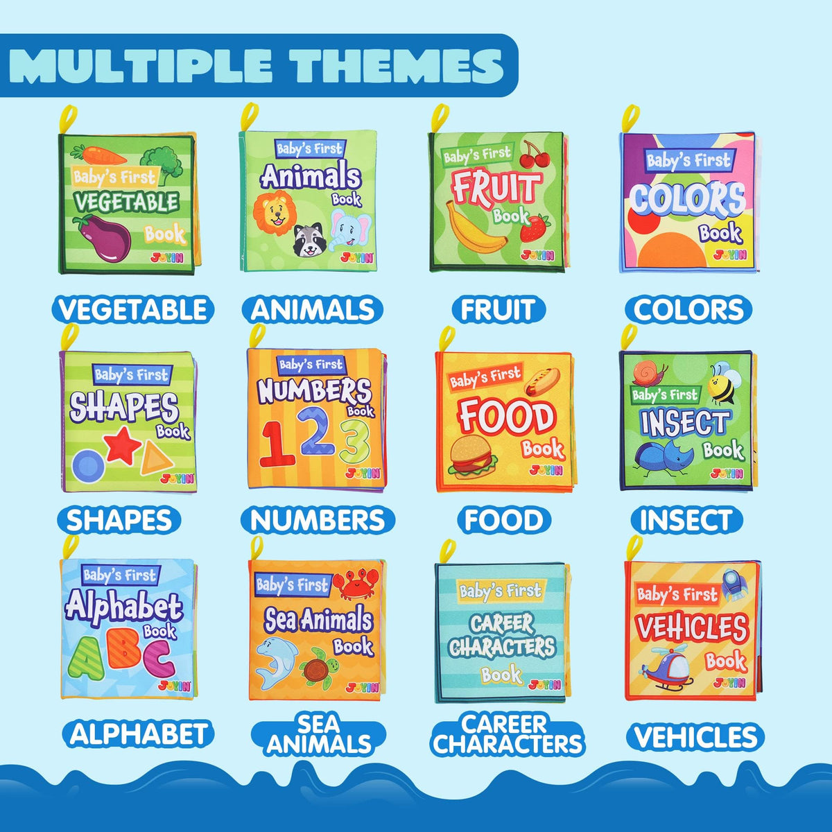 JOYIN bath books animal world pages encourage sensory exploration during bath time.