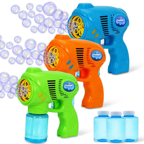 JOYIN battery-operated-bubble-guns ready to blast bubbles right away.