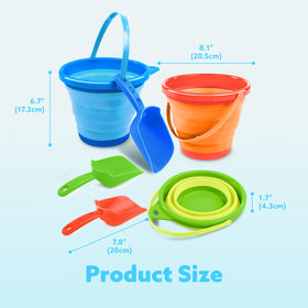 JOYIN beach party setup with collapsible pails for kids
