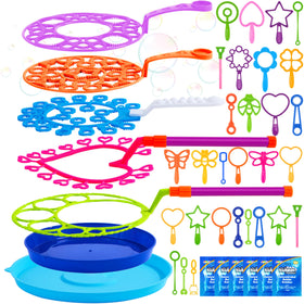 JOYIN big bubble wands set with tray for family outdoor play and colorful bubbles