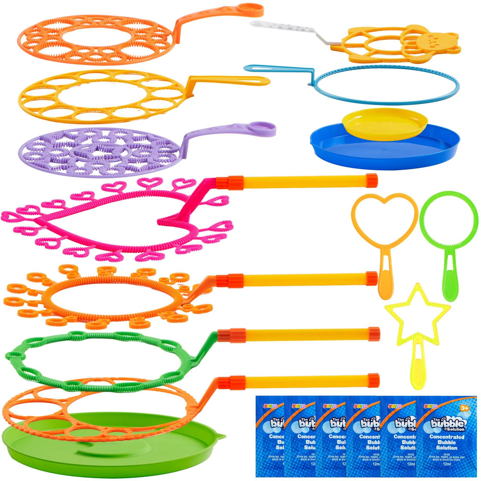 JOYIN big bubble wands set with tray for oversized outdoor bubbles