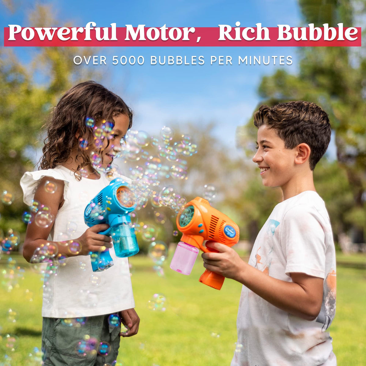 Two 5oz refills keep JOYIN bubbles flowing during outdoor play