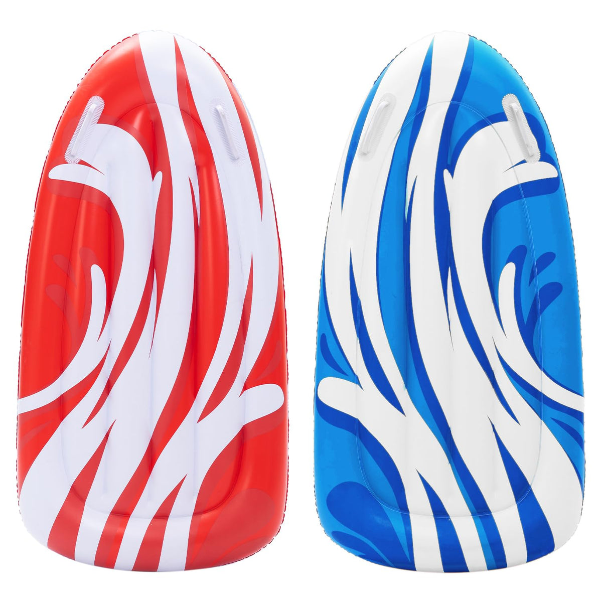 JOYIN blue inflatable body board front view for pool learning and water play.