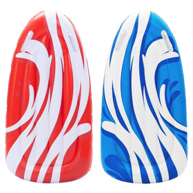 JOYIN blue inflatable body board front view for pool learning and water play.