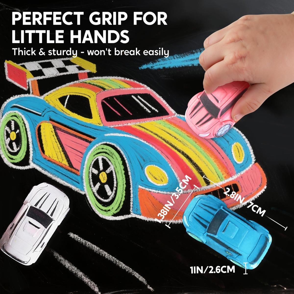 JOYIN vibrant 12-color chalk bundle brightens sidewalk art and imagination.