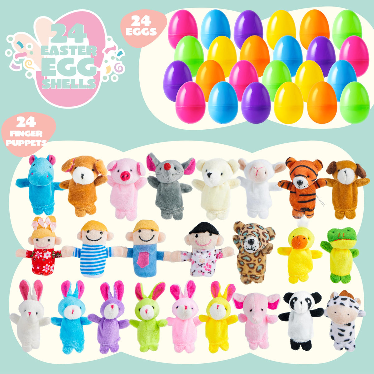 JOYIN bright solid colors Easter eggs for engaging hunts and decor