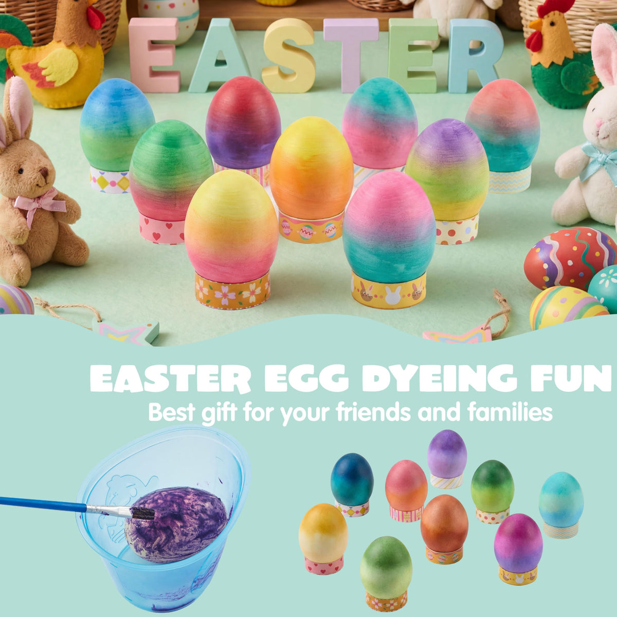 JOYIN brushes for dyeing — precise tools for painting and wrapping eggs with ease.