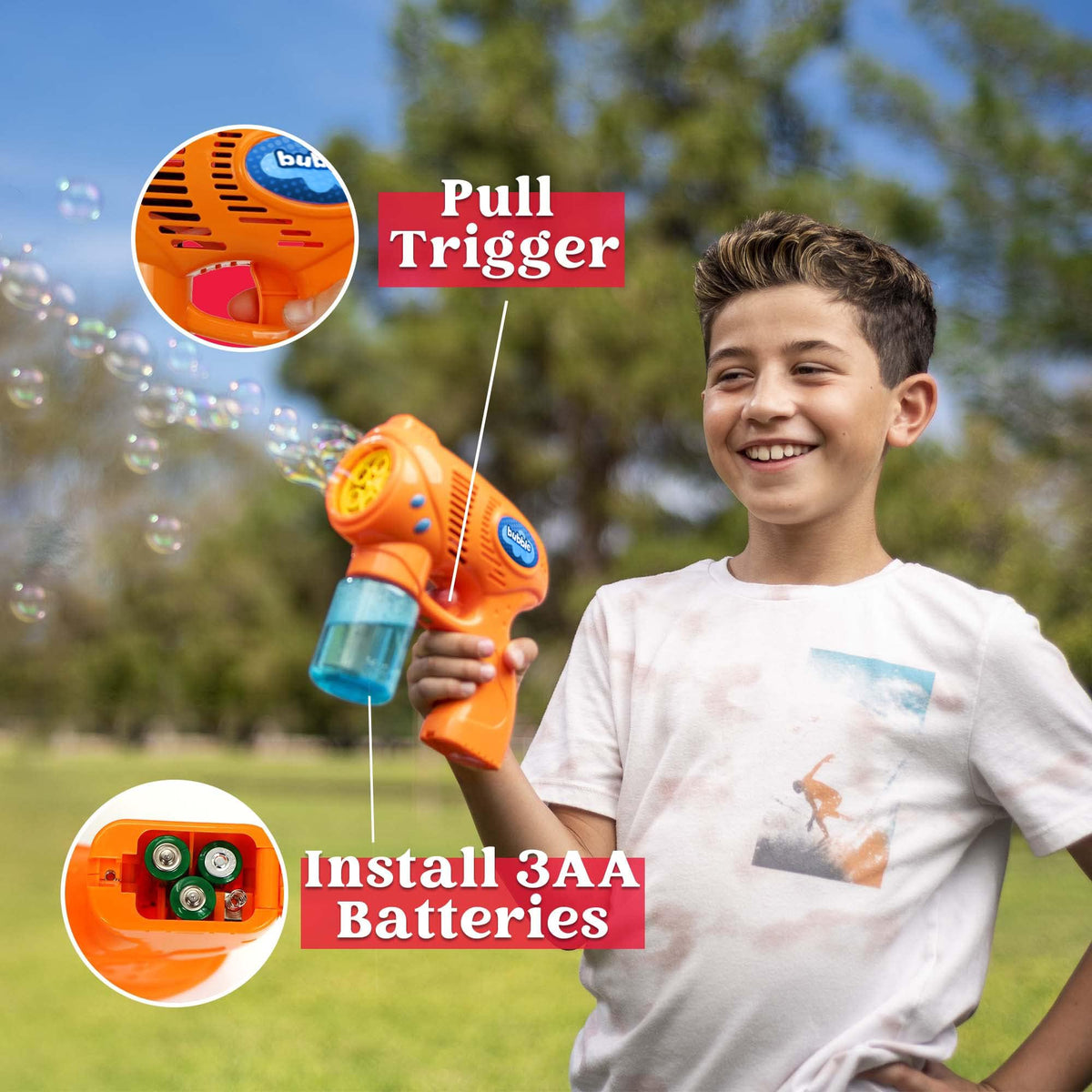 JOYIN bubble-blaster-kids-grip features a lightweight, kid-friendly handle.
