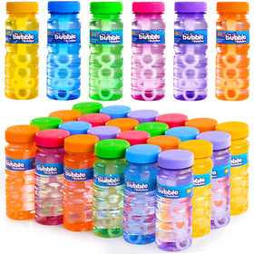 JOYIN bubble bottles with wand assortment in bright colors for party favors