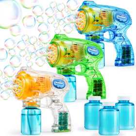JOYIN bubble guns 3-pack ready for party and outdoor play.