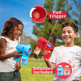 JOYIN bubble guns easy-attach design enables quick setup for kids.