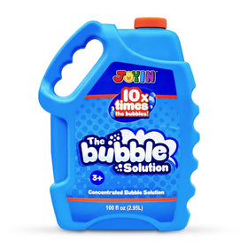 JOYIN 100oz bubble solution bottle for large parties, providing long-lasting, vibrant bubbles.