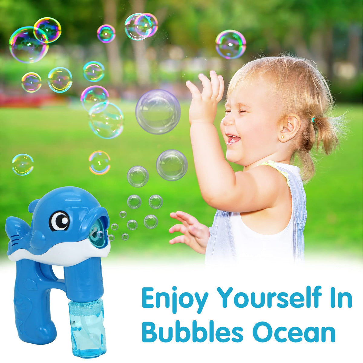 JOYIN bubble solution bottles four-pack enables quick, colourful bubble bursts