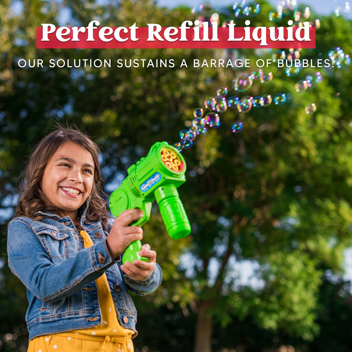 JOYIN bubble wand refill liquid for easy summertime fun.