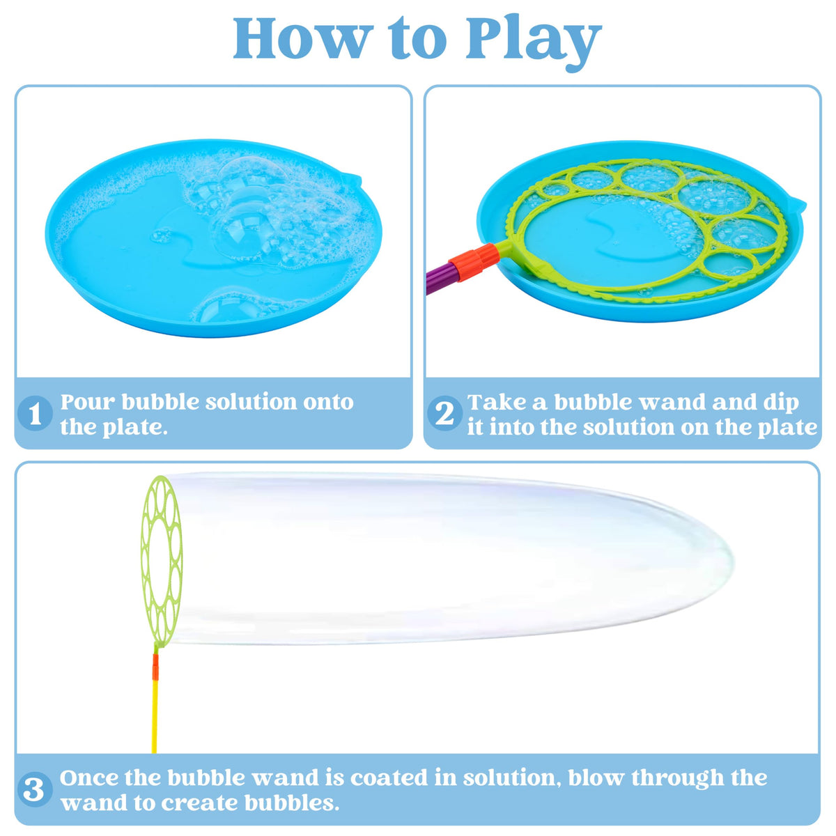 JOYIN bubble wands suitable for weddings, parties, and celebrations with bright bubbles