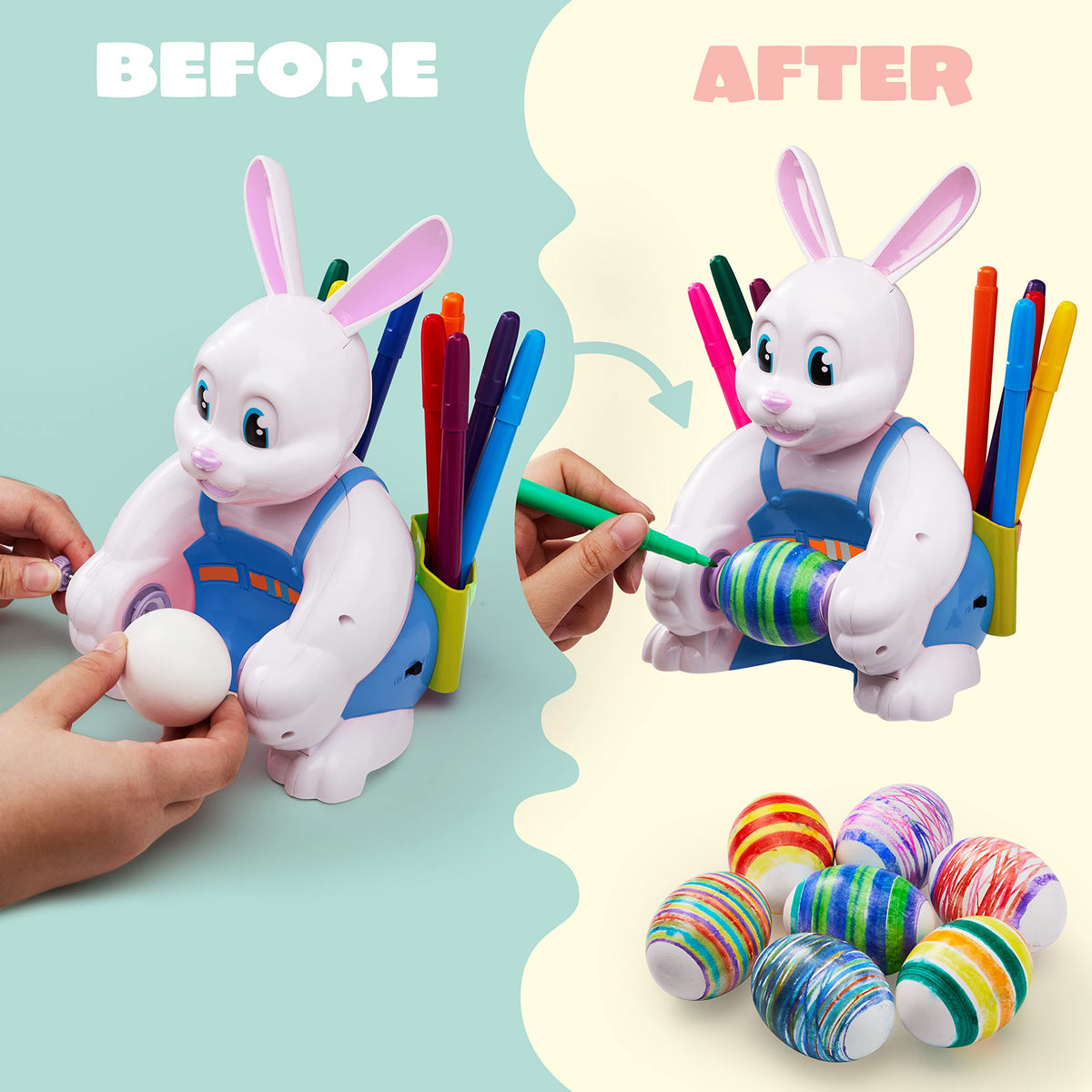 JOYIN bunny-decorator-kit-assembly highlights sturdy, kid-safe construction for classroom use.