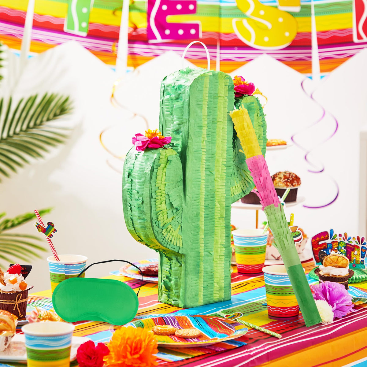 JOYIN cactus pinata hanging setup ready for kids' play