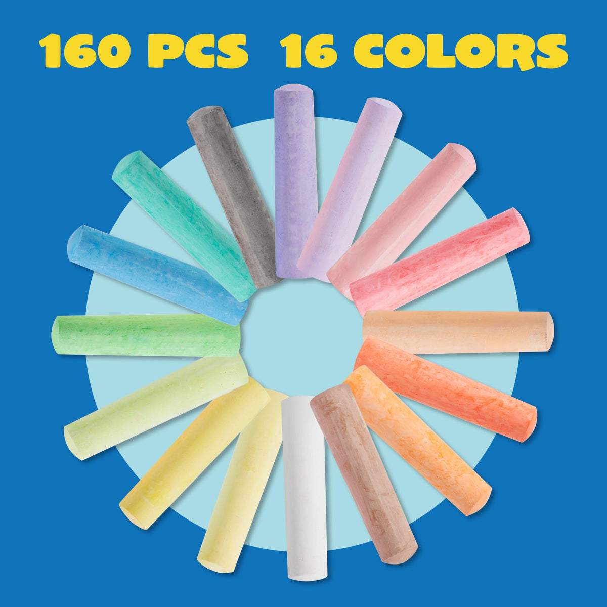 Joyin outdoor chalks for driveway drawings and classroom chalkboard art