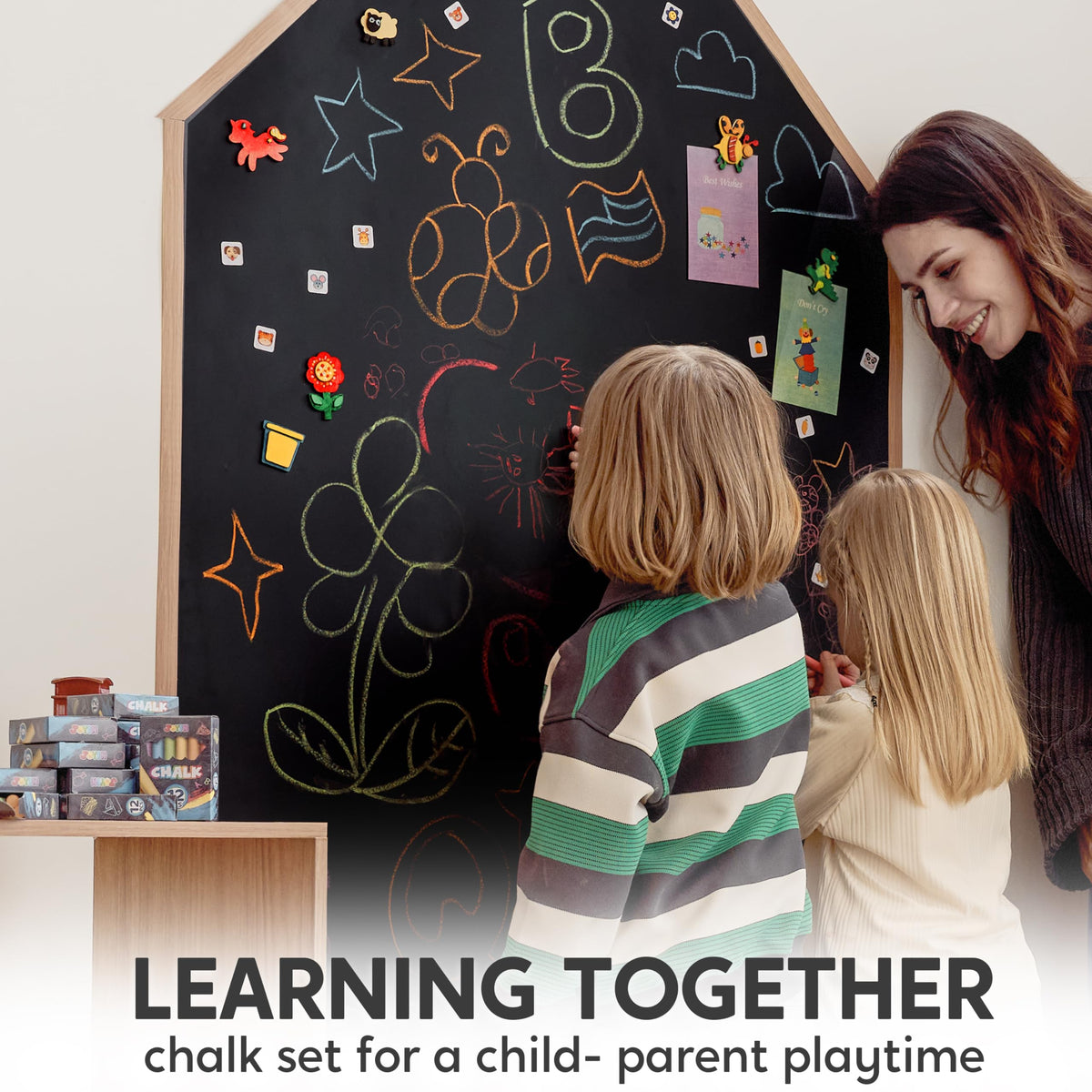 JOYIN mini chalks with easy-grip design for little hands.