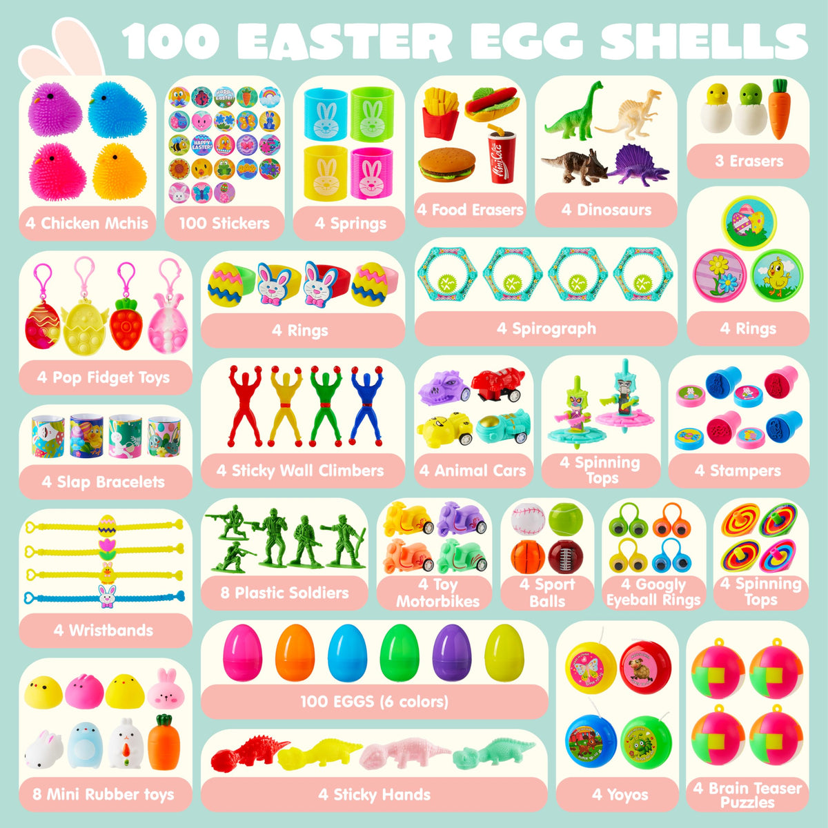 JOYIN child-safe, non-toxic eggs provide peace of mind during playtime.