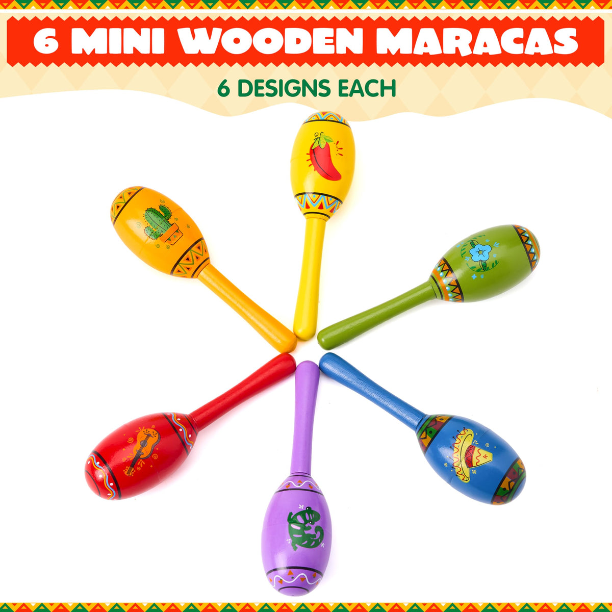 JOYIN Cinco De Mayo mini maracas orange for colorful noise at celebrations