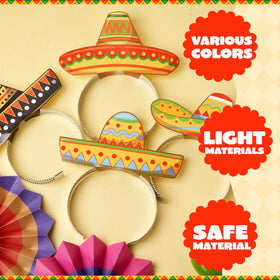JOYIN Cinco de Mayo sombrero headband with pom-pom accents for playful looks.