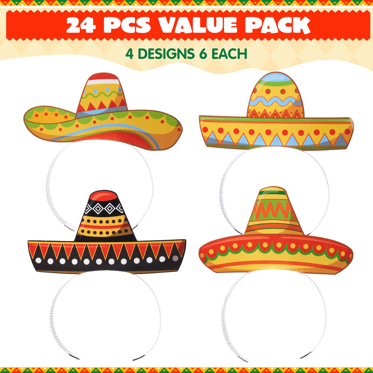JOYIN Cinco de Mayo sombrero headband with ribbon trim for lively outfits.